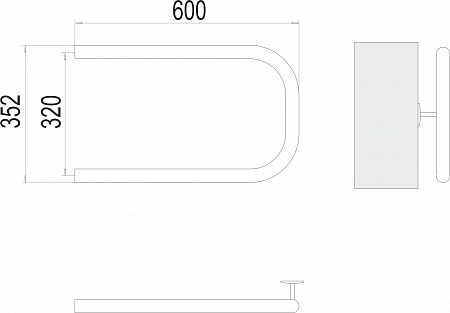 П-обр AISI 32х2 320х600 Полотенцесушитель  TERMINUS Подольск - фото 3