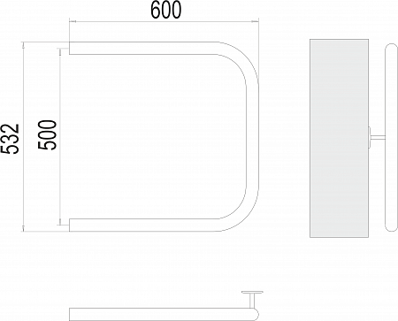П-обр AISI 32х2 500х600 Полотенцесушитель  TERMINUS Подольск - фото 3