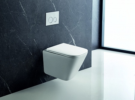 Подвесной унитаз безободковый Terminus Ватикан Monolit 490х340 белый Подольск - фото 1